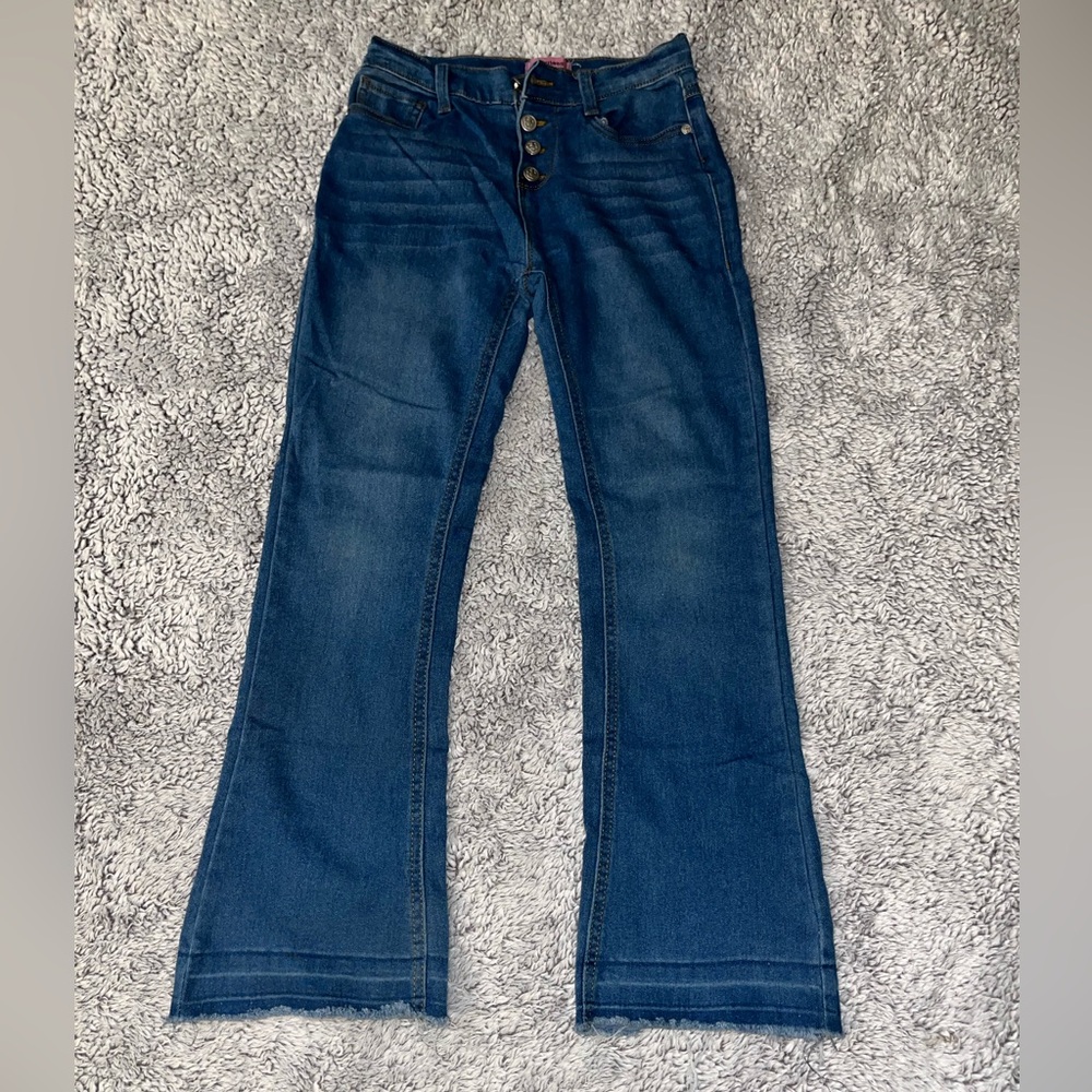Beautees Dark Blue Flare Jeans